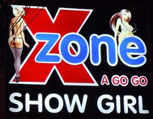 X Zone sign