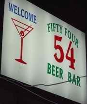 54 Beer Bar sign
