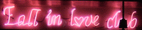 Fall in Love Club neon