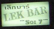Lek bar sign