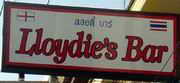 Lloydie's bar sign
