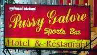 Pussy Galore bar sign