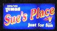 Sue's Place sign