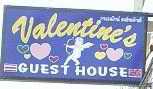 Valentines Guest House sign