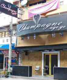 champagne sign