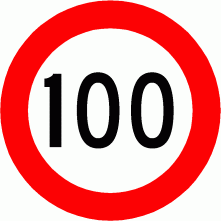100 kph speed limit