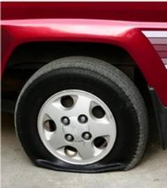 flat tyre