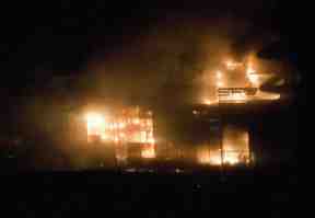 mall ablaze
