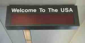 welcome usa sign
