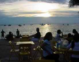 Pattaya beach at night