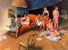 An artists impression of a brothel