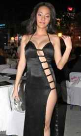 Chotiros in sexy balck dress