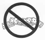 Dominos banned sign