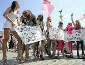 Femen protesting