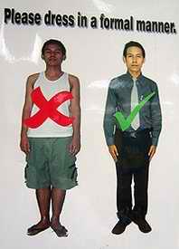 Please dress in a formal manner