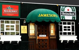 Jamesons in Pattaya with drink advertising signs