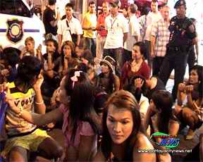 Ladyboys herded up