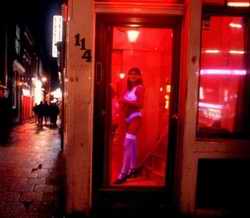 Amsterdam red light window