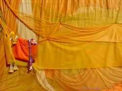 Saffron robing material (but not the offending picture)