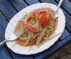 somtam, pappaya salad